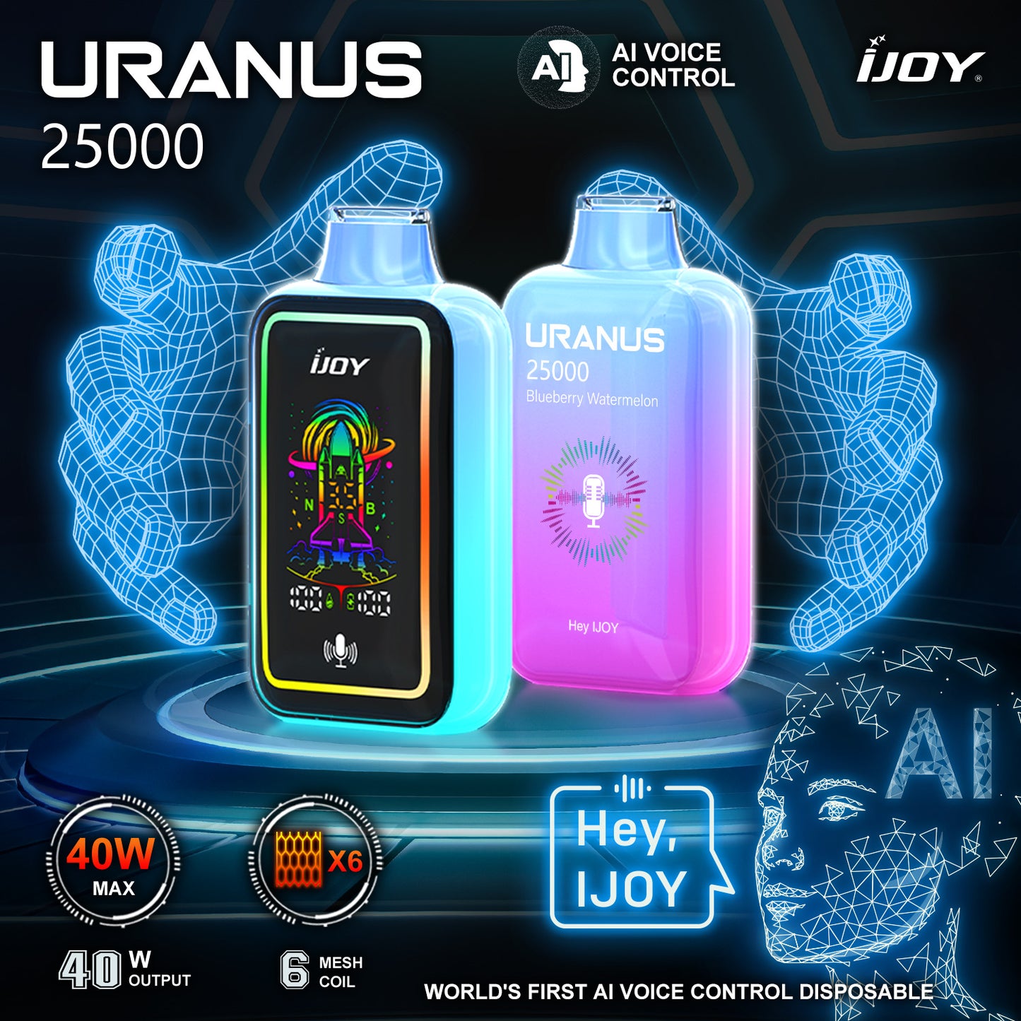 iJoy | Uranus 25000 puffs AI Voice Control Disposable